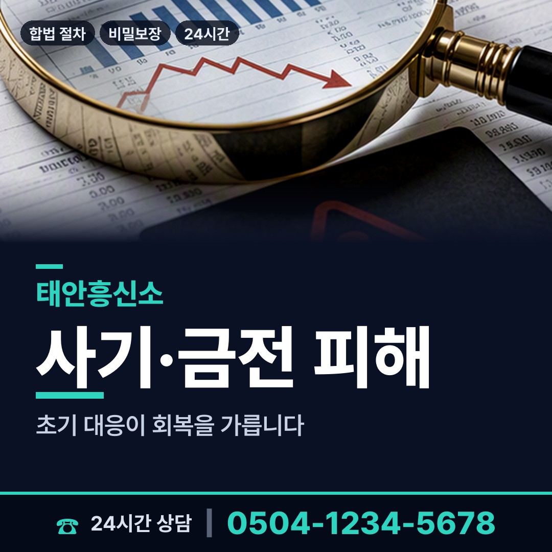 태안 원북면 보증금사기 상담 안내
